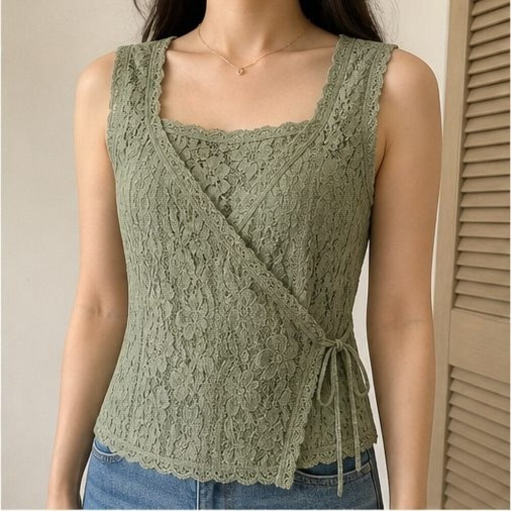 Sage Ruffle Blouse - Picture 2 of 6